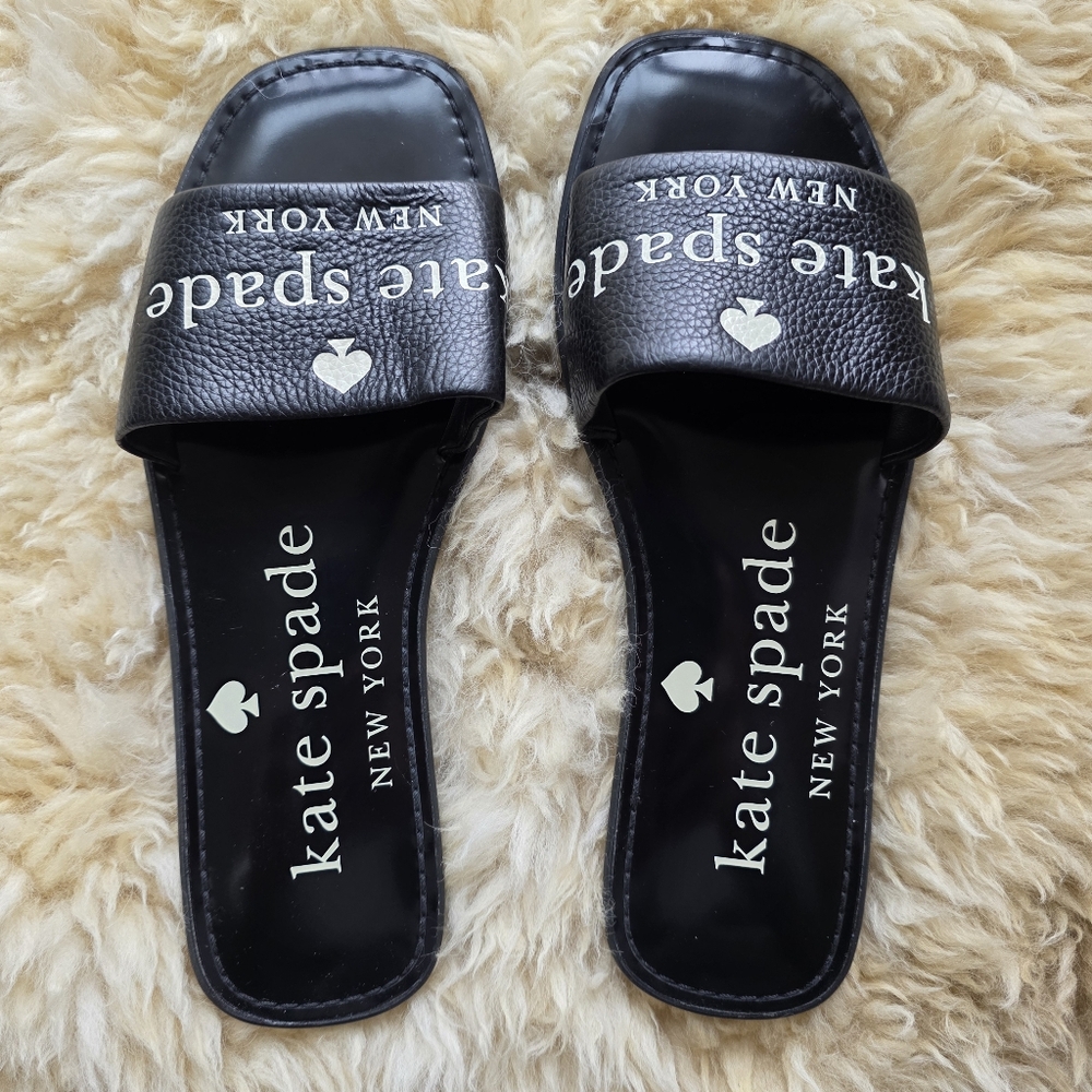 Kate Spade New York | Peyton Pebble Leather Slide Sandals Sz 7